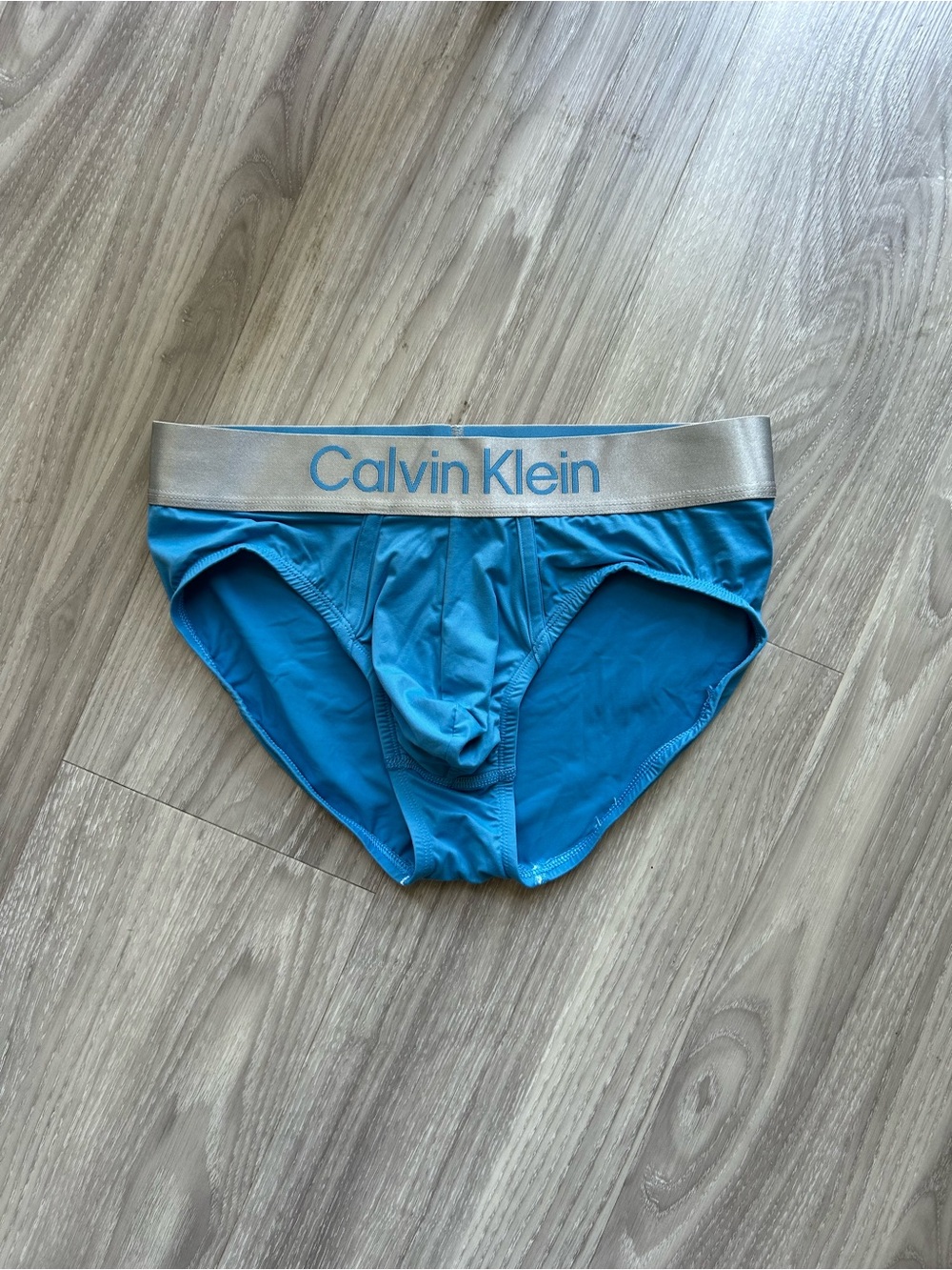Calvin Klein | Brushed Microfiber Stretch Hip Brief in Blue (Small) - Picture 7 of 15
